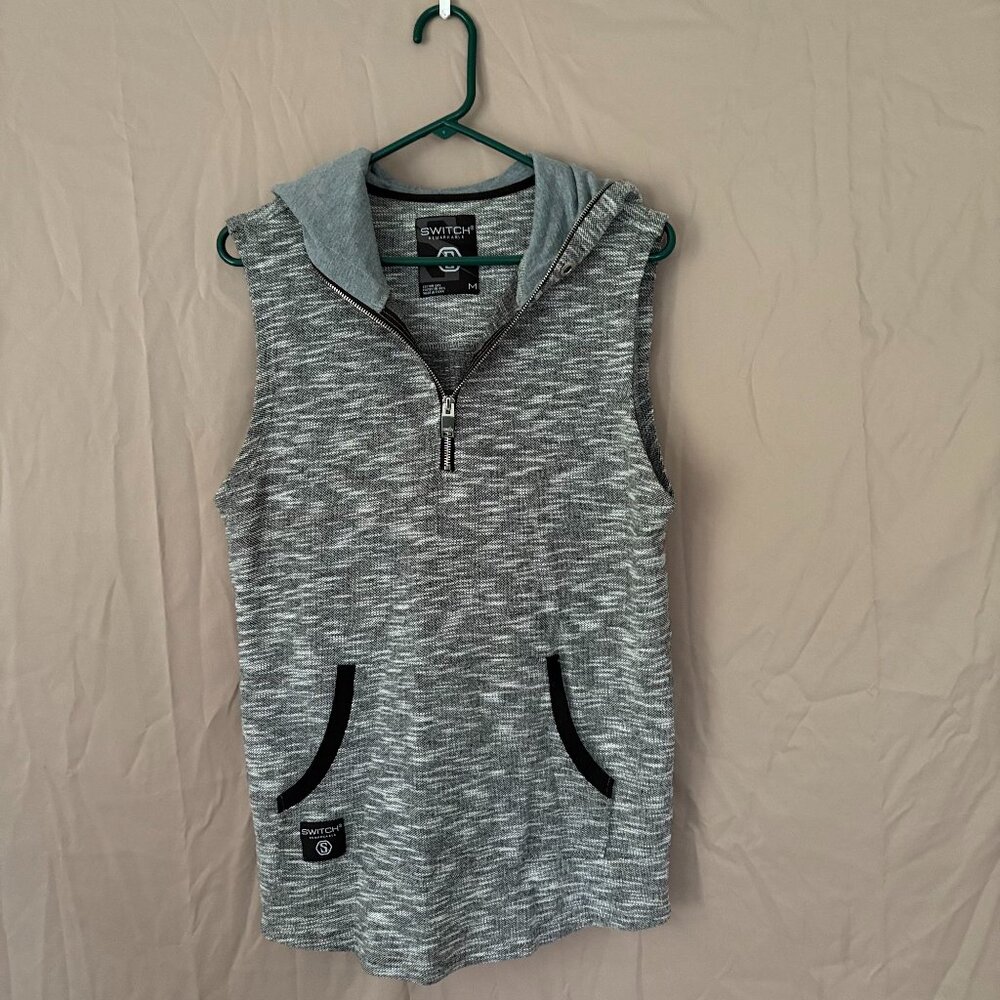 Switch Remarkable Unisex Sleeveless Pull Over Hoodie Size Medium Grunge Street